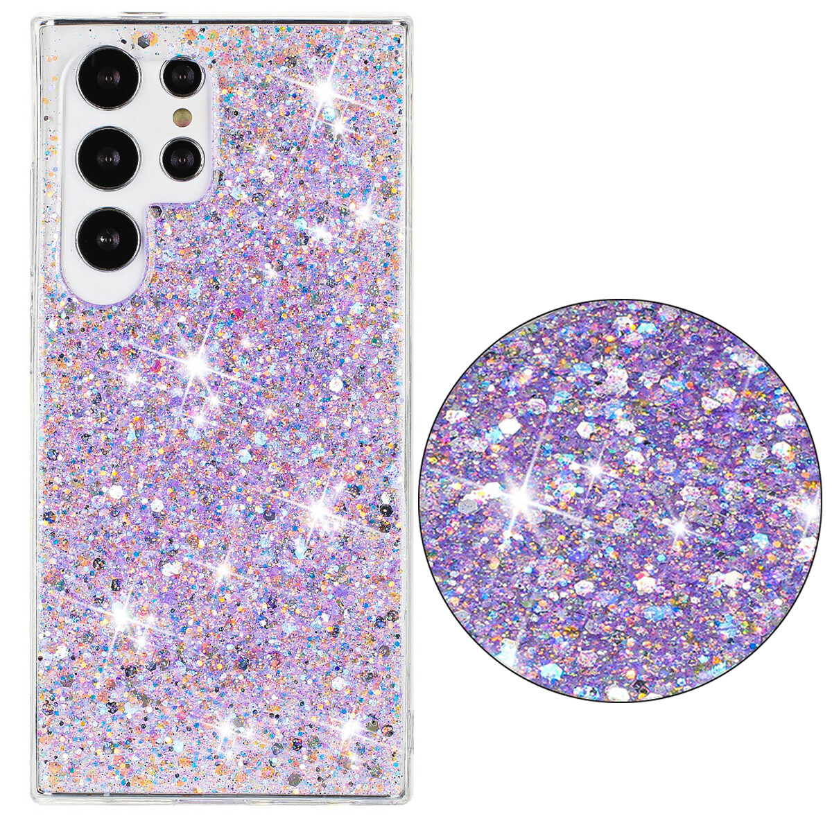 For Samsung Galaxy S24 S23 Ultra Glitter Sparkle Bling Slim