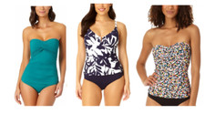 NWoT Anne Cole Women Shirred Bandeau Tankini Top Multicolor Size XS-L 70 LLL432