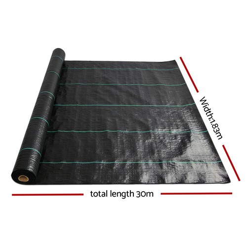 Instahut 1.83x30m Weed Mat Weedmat Control Matting Woven Fabric Garden Plant - Picture 2 of 8