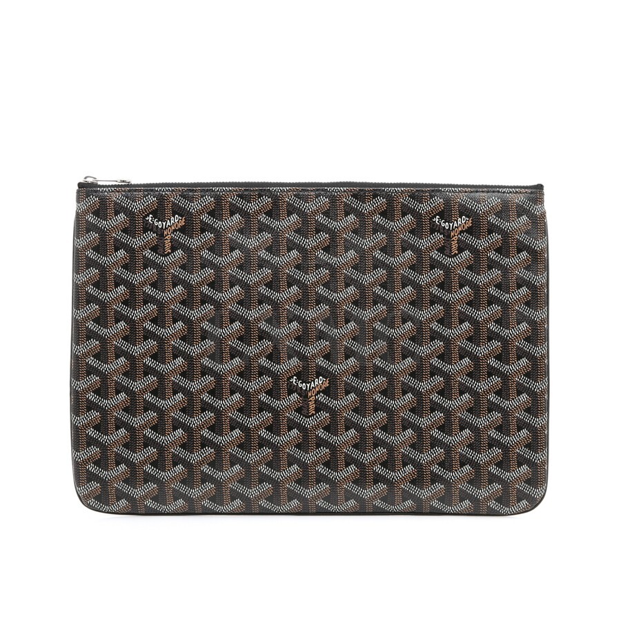 Goyard Senat MM Black Unisex Zipper Clutch Bag