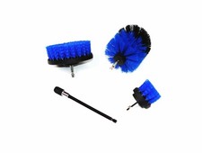 4 Pcs Drill Brush Set Blue with 6" Extension - Fast Free Shipping