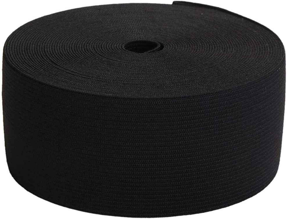 Goma elástica 10m/1m cordón de goma goma para ropa goma para pantalones negra 5cm