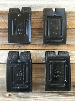 Tex Shoemaker Black Leather Quad 4 Magazine Pouch P225 39 3904