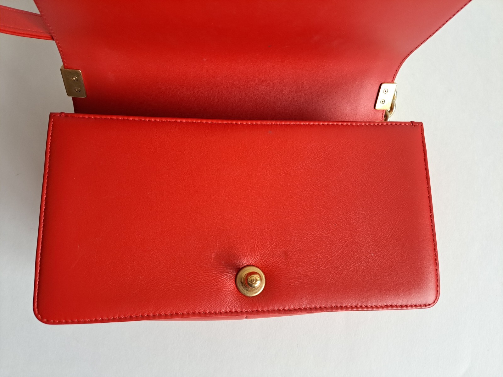 Chanel Red Python Medium Boy Flap Bag - image 11