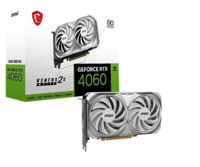 MSI RTX 4060 VENTUS 2X WHITE 8G OC 中古 MSI Geforce RTX 4060 Ventus 2X White 8G Oc -8Gb Gddr6 128-Bit Hdmi