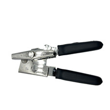 Vtg Swing Away Can Opener Manual Black Grip Handle Made in USA Hand-Held AS IS