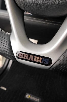 Smart  Mercedes Brabus 451 453  3D Aufkleber Emblem Stickers 65x15 mm - 2 Stk.