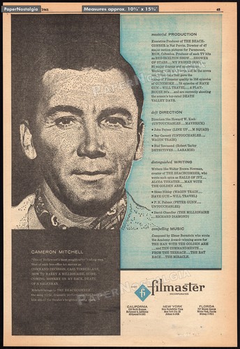 THE BEACHCOMBER - Original 1961 Trade AD / TV promo / poster _ Cameron Mitchell - Picture 3 of 3
