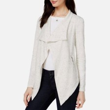 Bar III Gray Long Sleeve Open Front Athleisure Jacket L