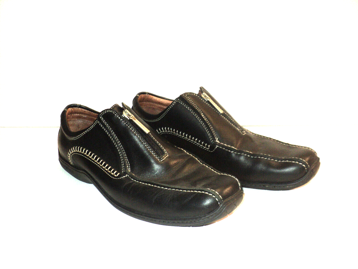 Donald J Pliner Men\'s Size 10 Ernie Black Leather Zip Up Driving Loafers Shoes Donald J Pliner Men main image 2