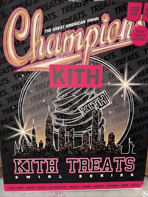 KITH Treats Champions Tee Sz Large With Trading Cards Brand New | eBay