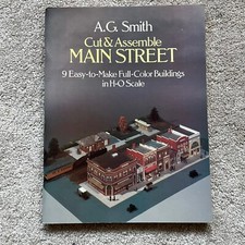 Cut & Assemble Main Street by A. Smith 9 Easy To Make Buidings HO Scale 1983 (c)