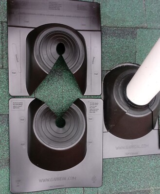 4 pack Garrdal 2 part retrofit pipe flashing, UV resistant, 30 second install.
