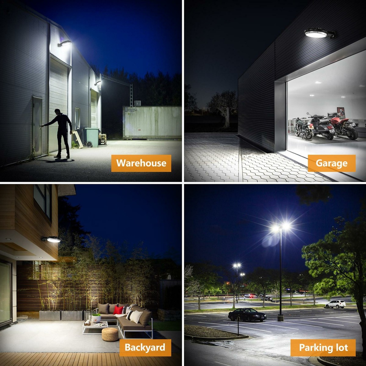 2-Pack 100W LED Barn Yard Light – Dusk To Dawn Security Flood Light – Waterproof