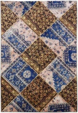 6x9' Multi-Color Antique Perssiaan Patchwork Rug 22213