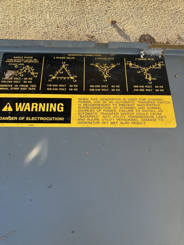 3x Low hr Kohler R Series Diesel Generators 19 Hp MWM D3022 1800rpm