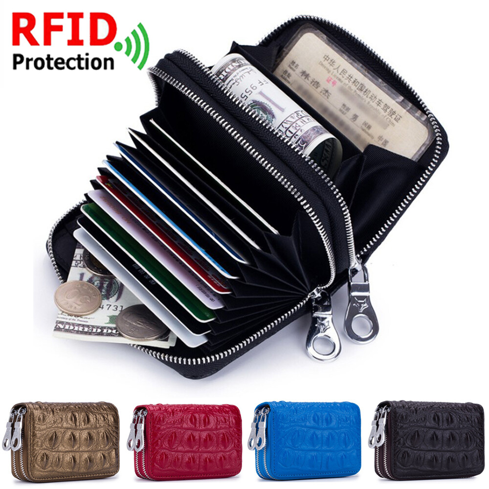 RFID Blocking Women Men Leather Wallet Credit Card Holder Coin Pocket Purse  US