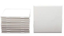 4.25" Square Un-glazed Ceramic Bisque Tiles for Decorating -Box of 10 Tiles