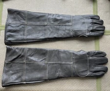 24" Leather Animal Handling Gloves Protect Dog Cat Bird Reptile Bites Scratch