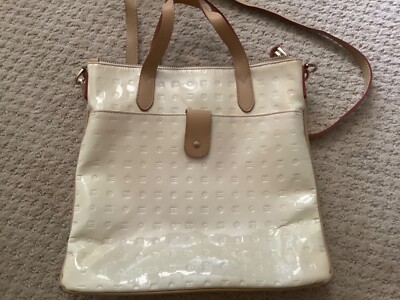 arcadia ivory patent leather  bag made in italy