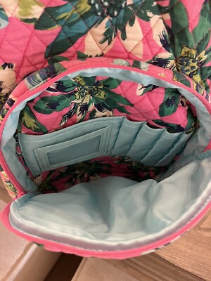 Vera Bradley Campus Backpack Quilted Tropical Paradise Pink  display picture 3