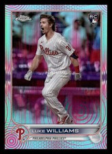 2022 TOPPS CHROME SONIC REFRACTOR AQUA/PINK SONIC PULSE LUKE WILLIAMS RC 177/199