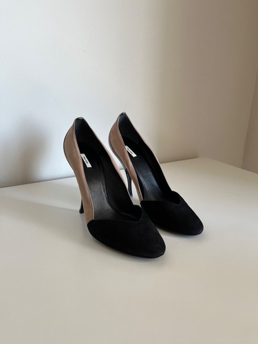 Miu Miu Two-Tone Colourblock Ombré Suede Sculpted Patent Leather Pumps EU 40 - Picture 2 of 13