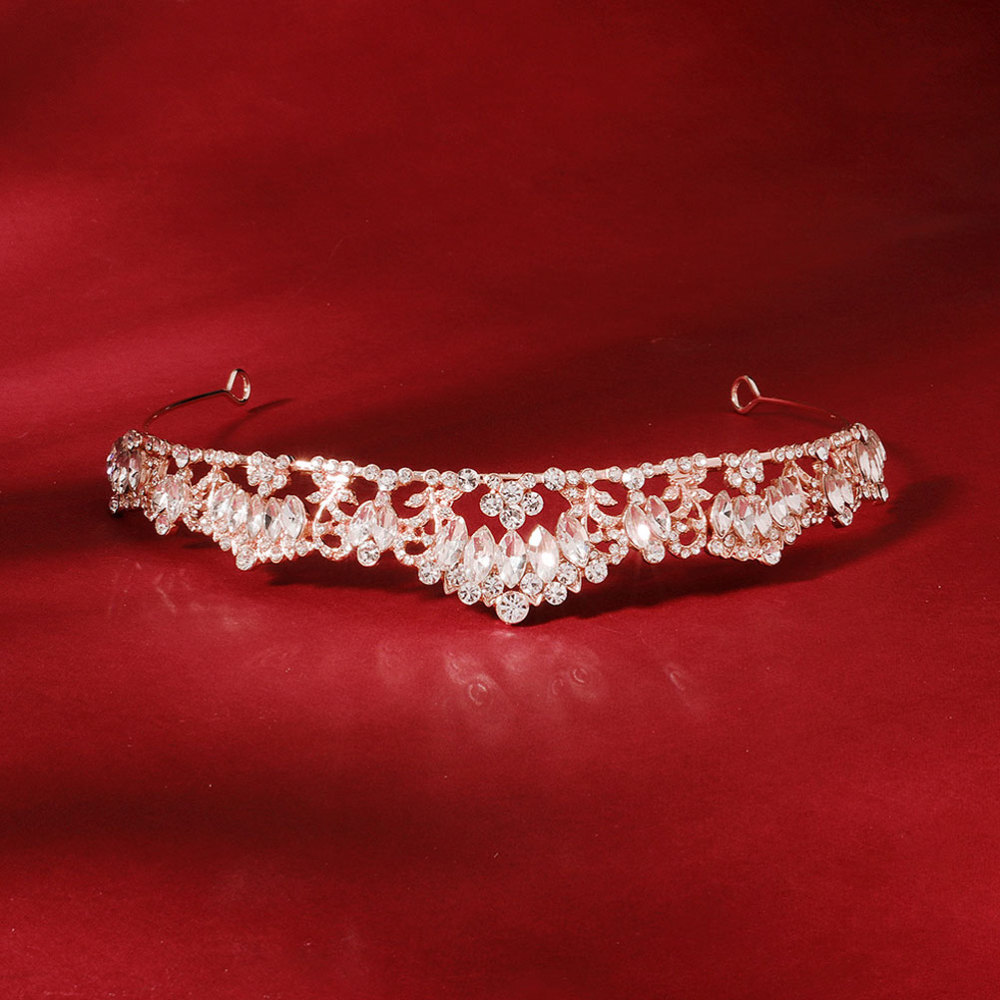 Alloy Bridal Tiara Party Crown Wedding Accessories Tsj2776rg Bride