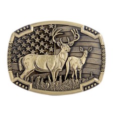 Animal Deer Belt Buckle Western Cowboy Native American Motorcyclist DER-08-G-B 