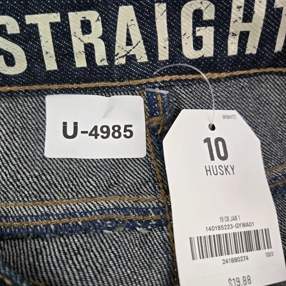 Jeans Crazy 8 Boys 10 Azul Husky Denim Recto Ajustable 24 pulgadas Entrepierna Nuevos con Etiquetas Foto 2 de 4