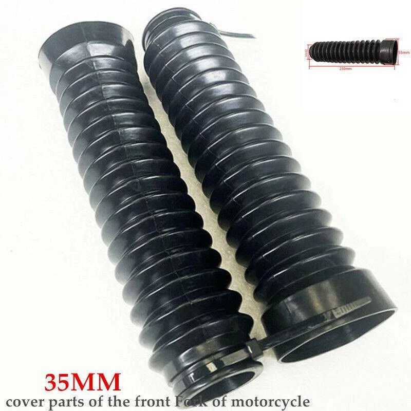 Kit de 2 PIEZAS 35 MM Cubierta Horquilla Moto Goma Polaina Botas Horquilla Amortiguador Polvo Foto 2 de 4