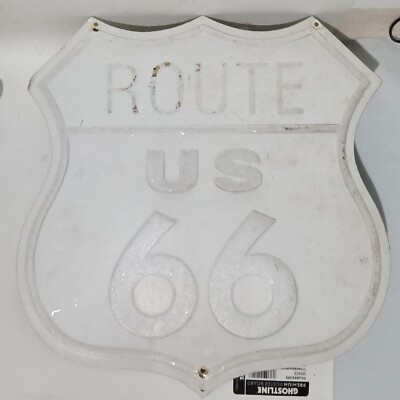 ROUTE 66 Shield Embossed Die Cut Metal Sign - Man Cave Garage Bar Decor ...