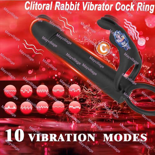 Strap On Anal Dildo With Vibrating Cock Ring Butt Plug Penis Sleeve Sex Vibrator - Picture 12 of 21