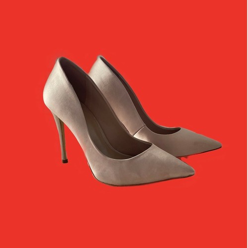 ALDO ROSE GOLD SATIN HEELS | eBay