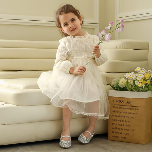 Scarpe Principessa Bambina Ballerine Bambina Scarpe Brillantini Frozen Bimba Par - Foto 2 di 12