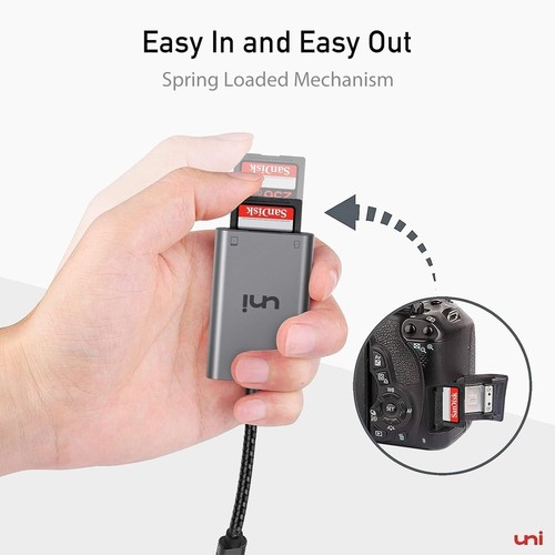 uni USB C to SD/ Micro SD Card Adapter for SD/SDXC/SDHC/MMC/Micro SDXC/TF/SDHC - Picture 7 of 9