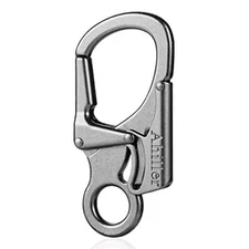 Carabiner Clip, Double Anti-Misopening Locking Design, 2.95'' in Alloy Black