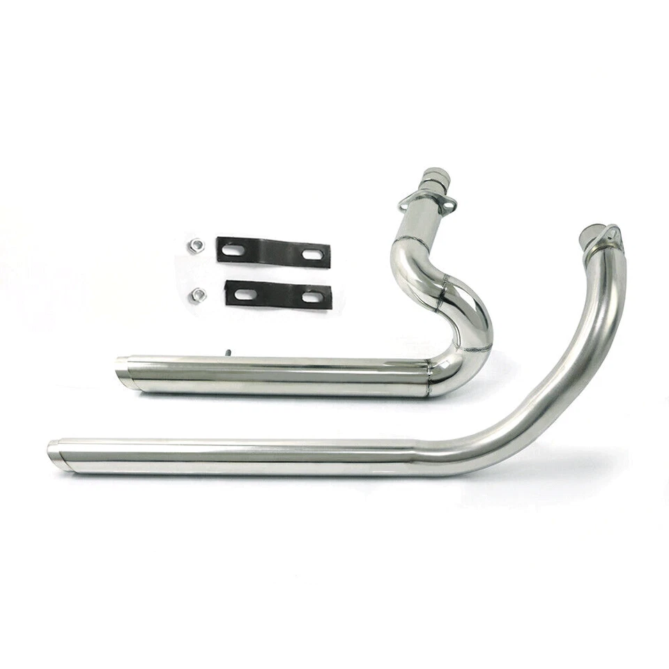 Sistema silenciador de tubos de escape pulido para Honda Shadow VLX600 VT600C VLX400 Foto 3 de 4