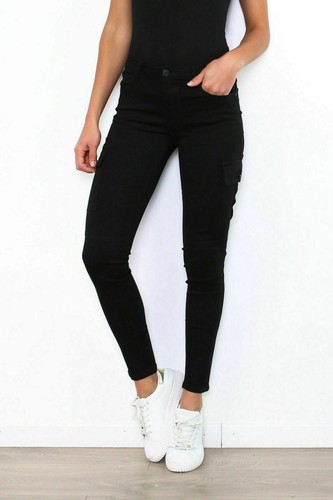Ladies Cargo Pants Skinny Slim Trousers soft stretch Cotton Jeans UK 6-14 - Picture 11 of 48