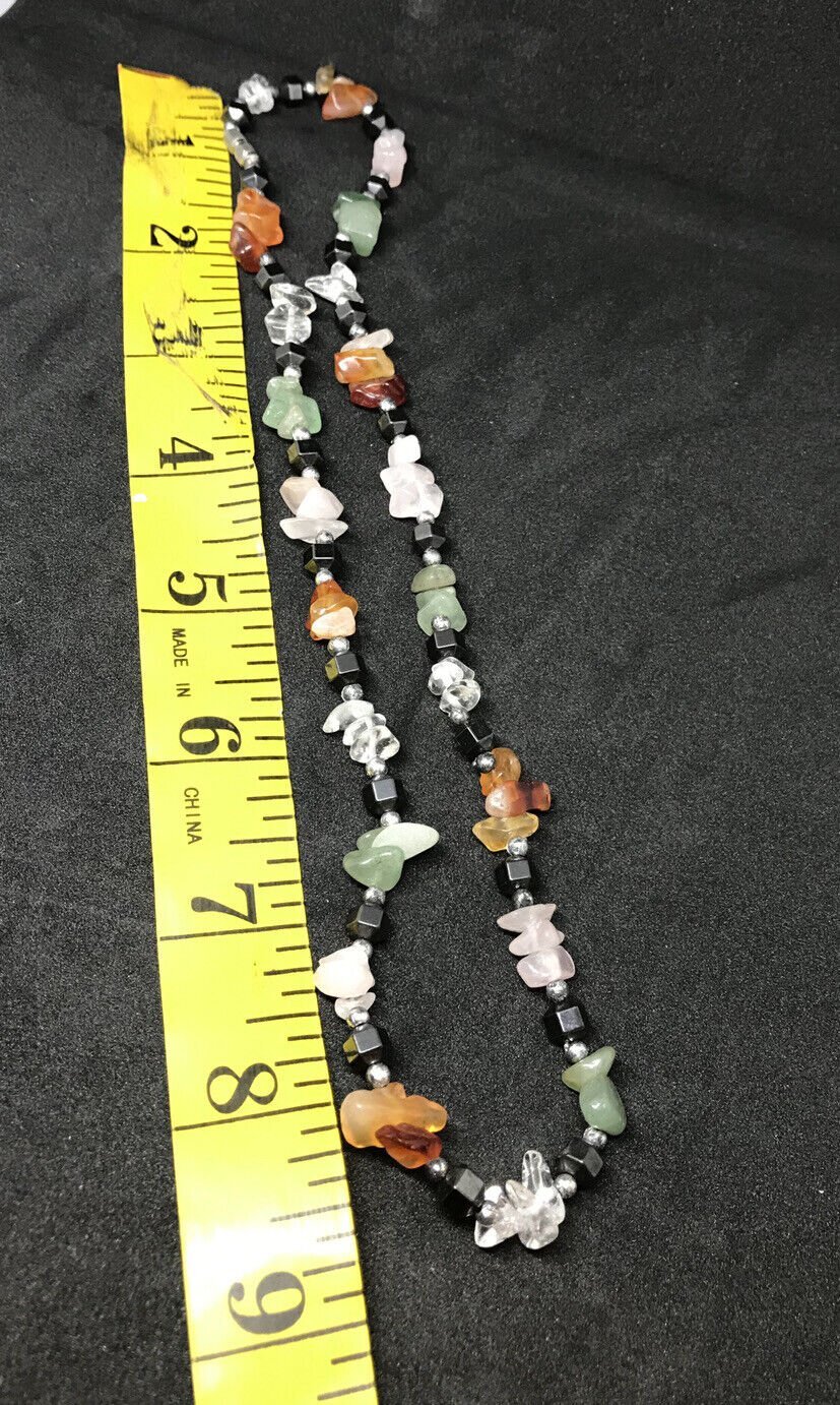 Multi Gemstone Statement Necklace Multicolor Uniq… - image 6