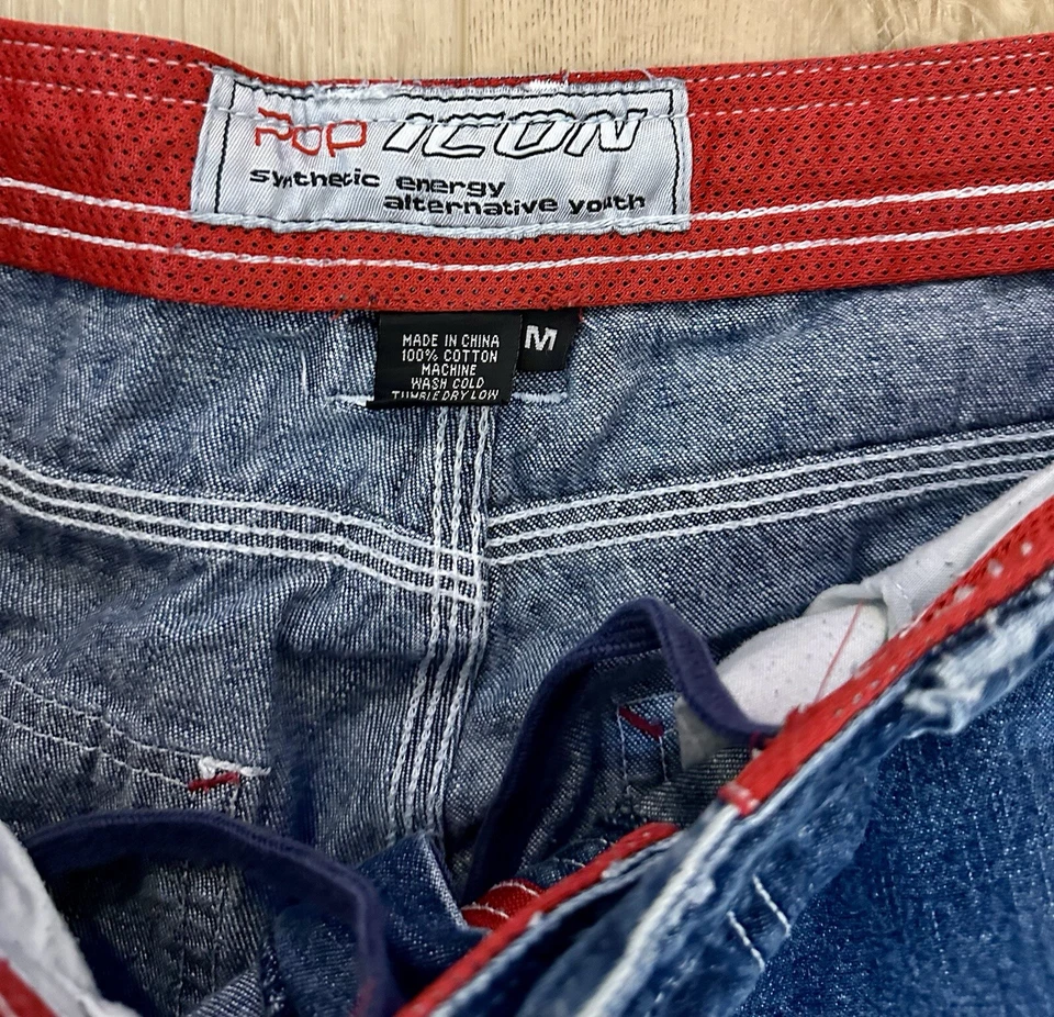 Pantalones de mezclilla holgados vintage Pop Icon alternativos juveniles talla M Y2K grunge pierna ancha Foto 3 de 4