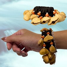   Natural Seed Pod Shaker  Oleander Seed Pods Ethnic Instrument Bracelet Rattle