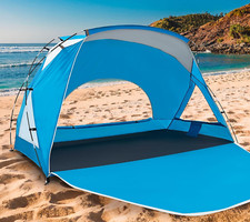 Beach Tent, Portable Sun Shelter for 2/3/4/6-8 Person with UPF 50 UV Protection