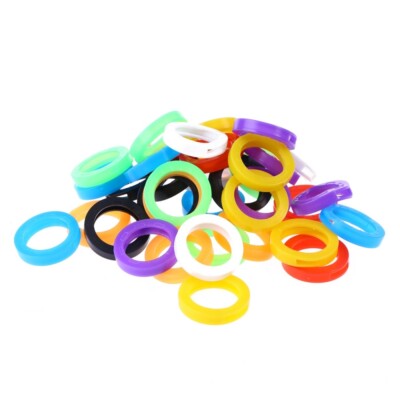 30pcs covers Bright Colored Silicone Key Caps Key Tags Key Covers for