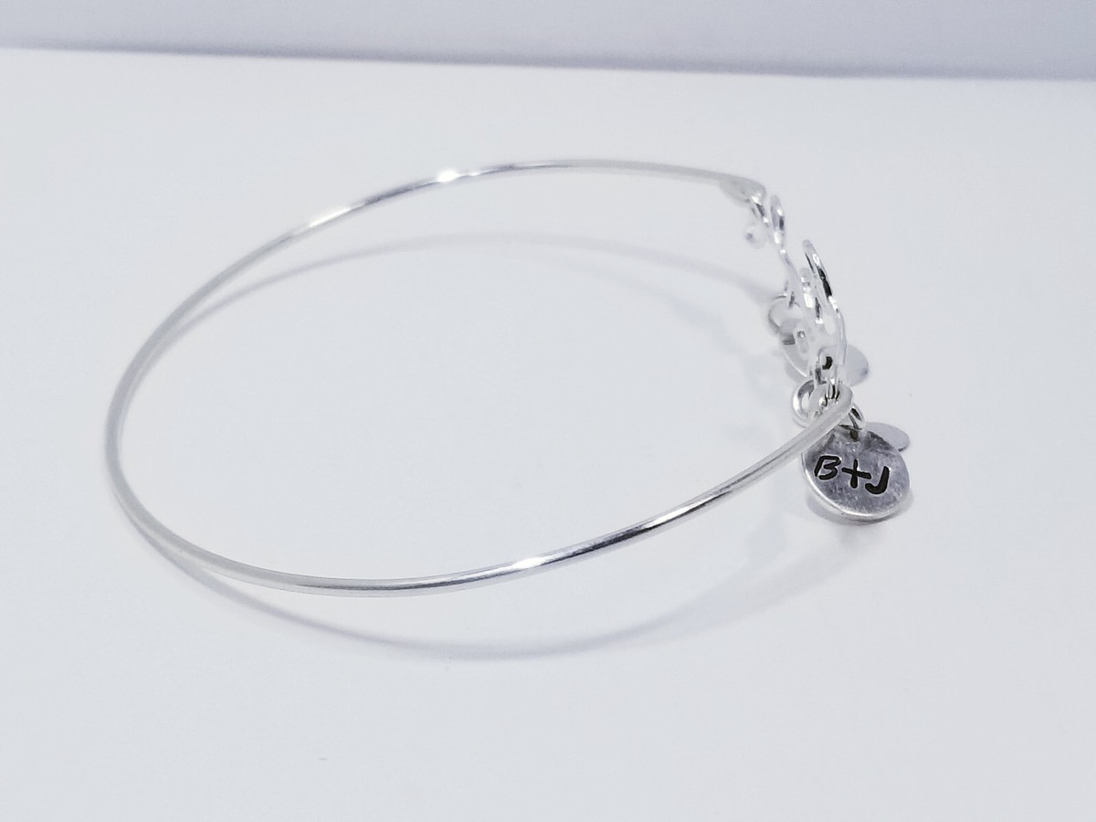 Frosted Willow Personalized Silver Bracelet View 5