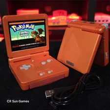Orange Nintendo Game Boy Advance GBA SP IPS Adjustable Brightness