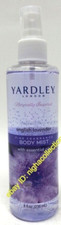  Lot 2  Yardley ENGLISH LAVENDER Fine Fragrance Body Mist 8 oz Ea NEW