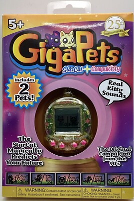 Giga Pets 25th Anniversary StarCat & CompuKitty 2-in-1 Kitty Cat Virtual Pet