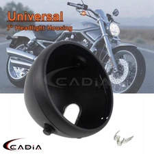 Motorcycle 7 inch Round Headlight Shell Bucket Mount Housing For Harley Softail
