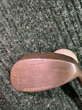 HICKORY GOLF FREDERICK NELSON 1/2 DEEP GROOVE Face Baxpin Mashie Niblick KC539